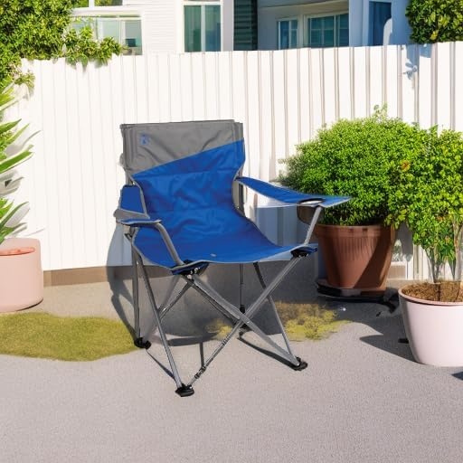 image:imageColeman BigNTall Camping Chair with Cup Holder ampamp Side Pocket WaterResistant XL Outdoor Seat Supports up to 600 lbs Great for Camping Tailgating Firepits Patio ampamp MoreBlue
