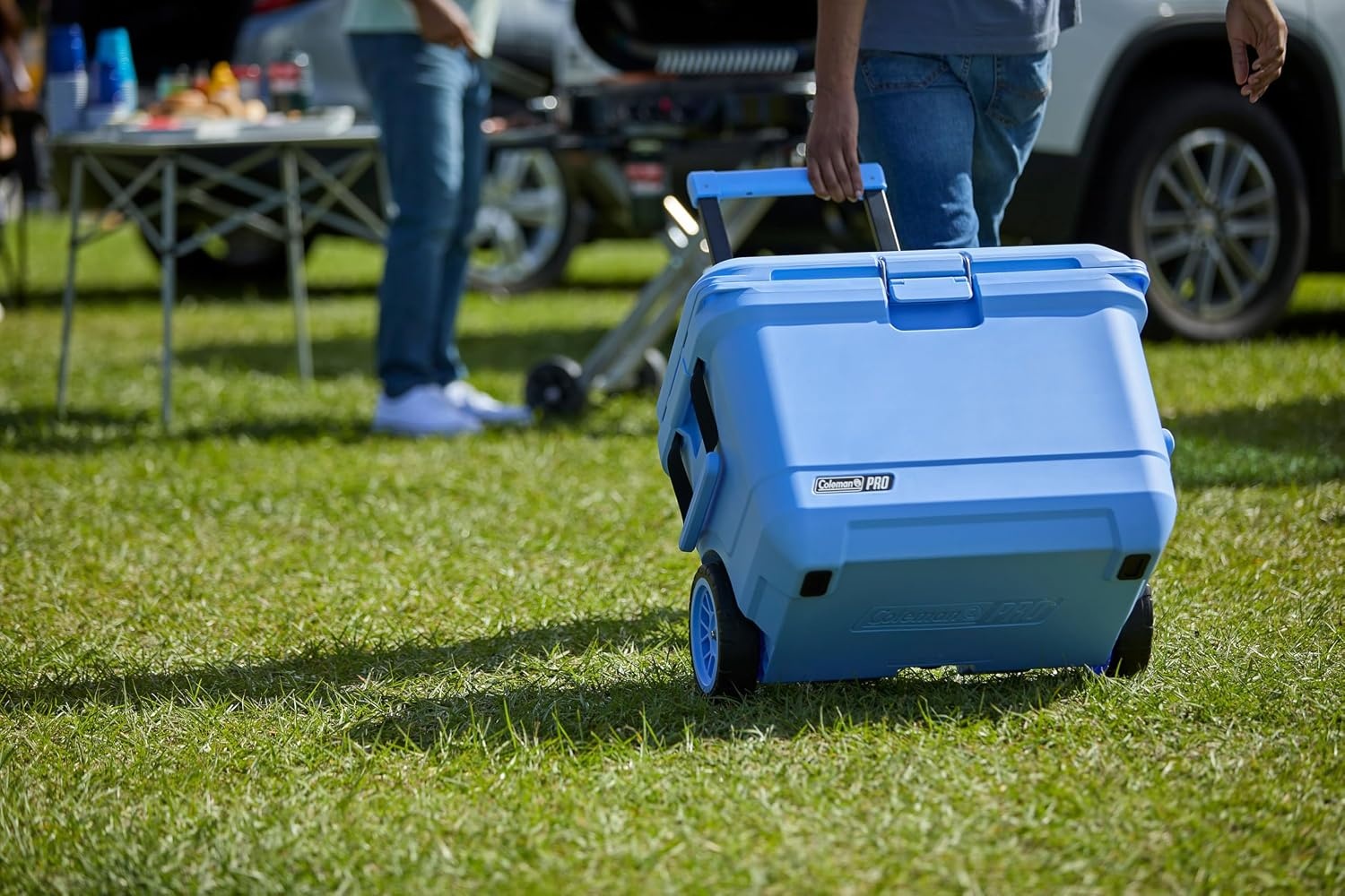 image:imageColeman Pro HeavyDuty 25qt UltraLight Premium Hard Cooler ExtraThick Insulation Keeps Ice up to 3 Days 36Can CapacityBlue Sky