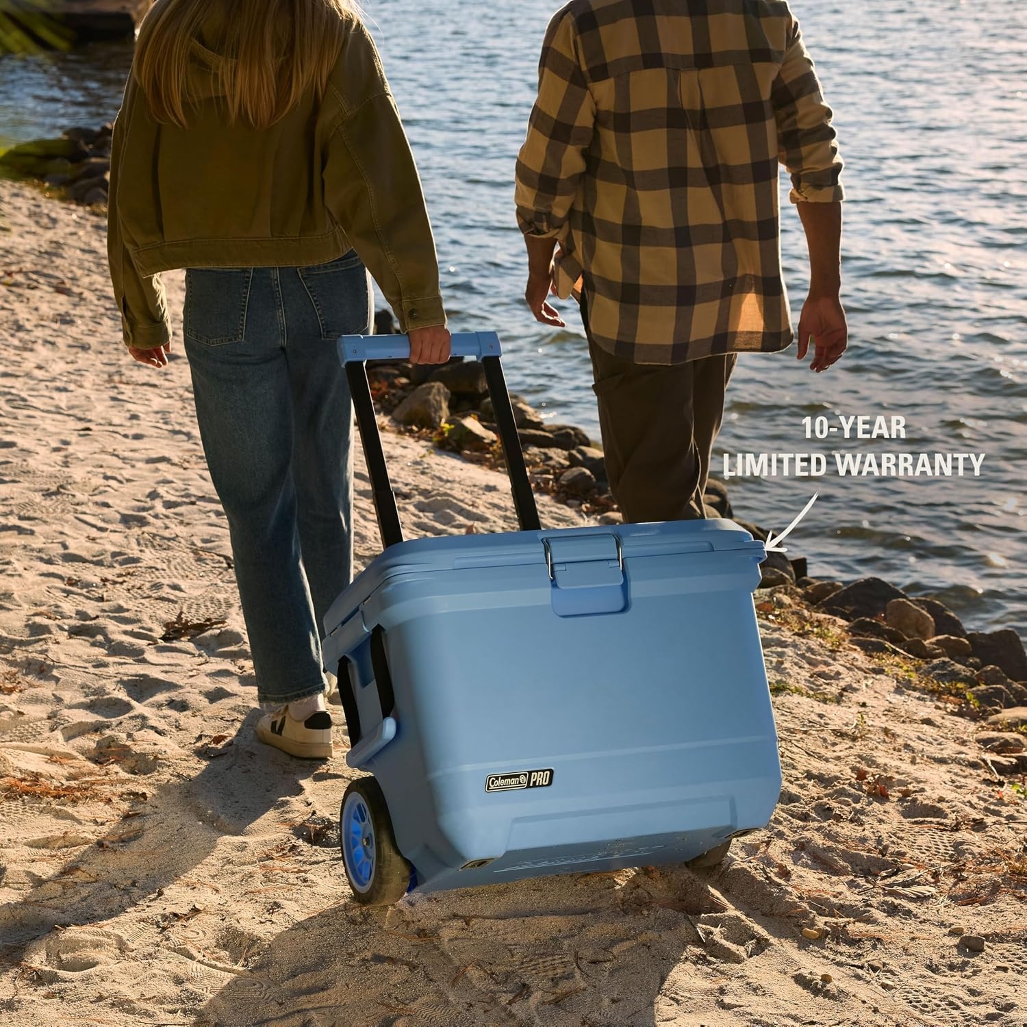 image:imageColeman Pro HeavyDuty 25qt UltraLight Premium Hard Cooler ExtraThick Insulation Keeps Ice up to 3 Days 36Can CapacityBlue Sky