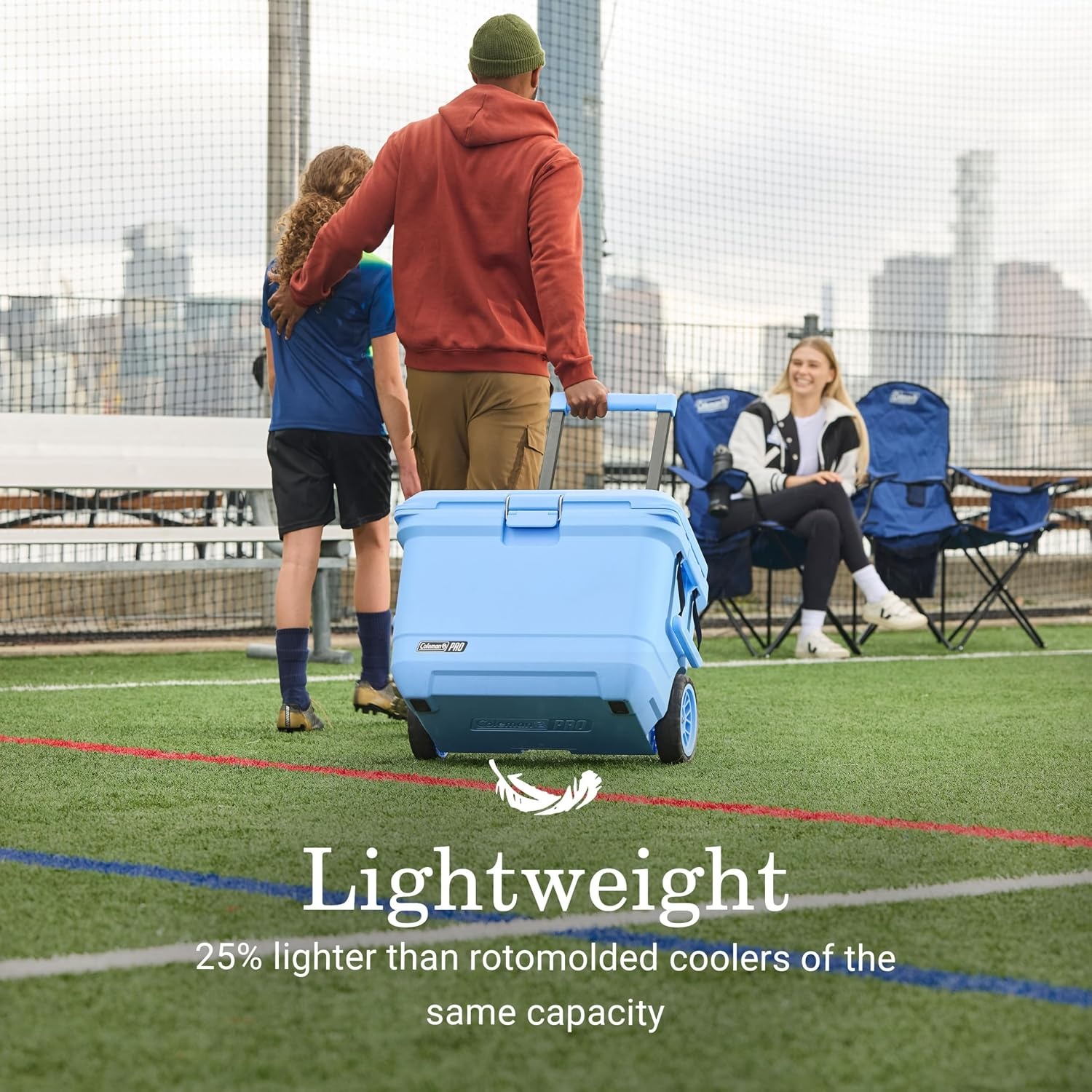 image:imageColeman Pro HeavyDuty 25qt UltraLight Premium Hard Cooler ExtraThick Insulation Keeps Ice up to 3 Days 36Can CapacityBlue Sky