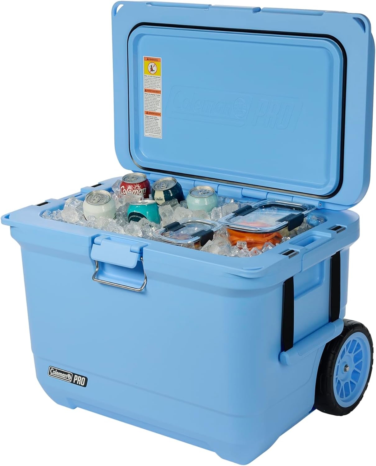 image:imageColeman Pro HeavyDuty 25qt UltraLight Premium Hard Cooler ExtraThick Insulation Keeps Ice up to 3 Days 36Can CapacityBlue Sky