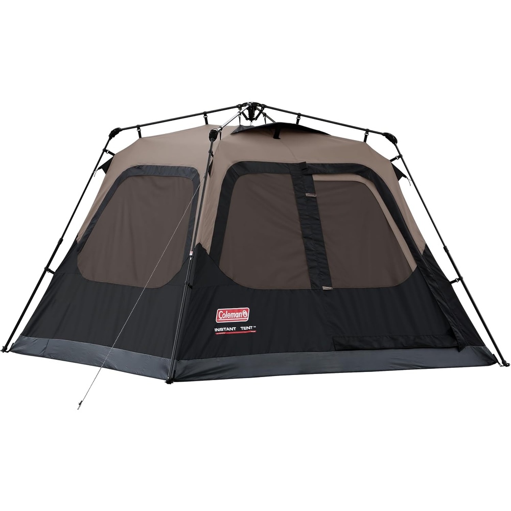 image:imageColeman 46810 Person Instant Camping Tent with 1Minute Setup Large Family Tent with PreAttached Poles Air Vent ampamp Carry Bag Sets Up in About 60 SecondsContains PFAS