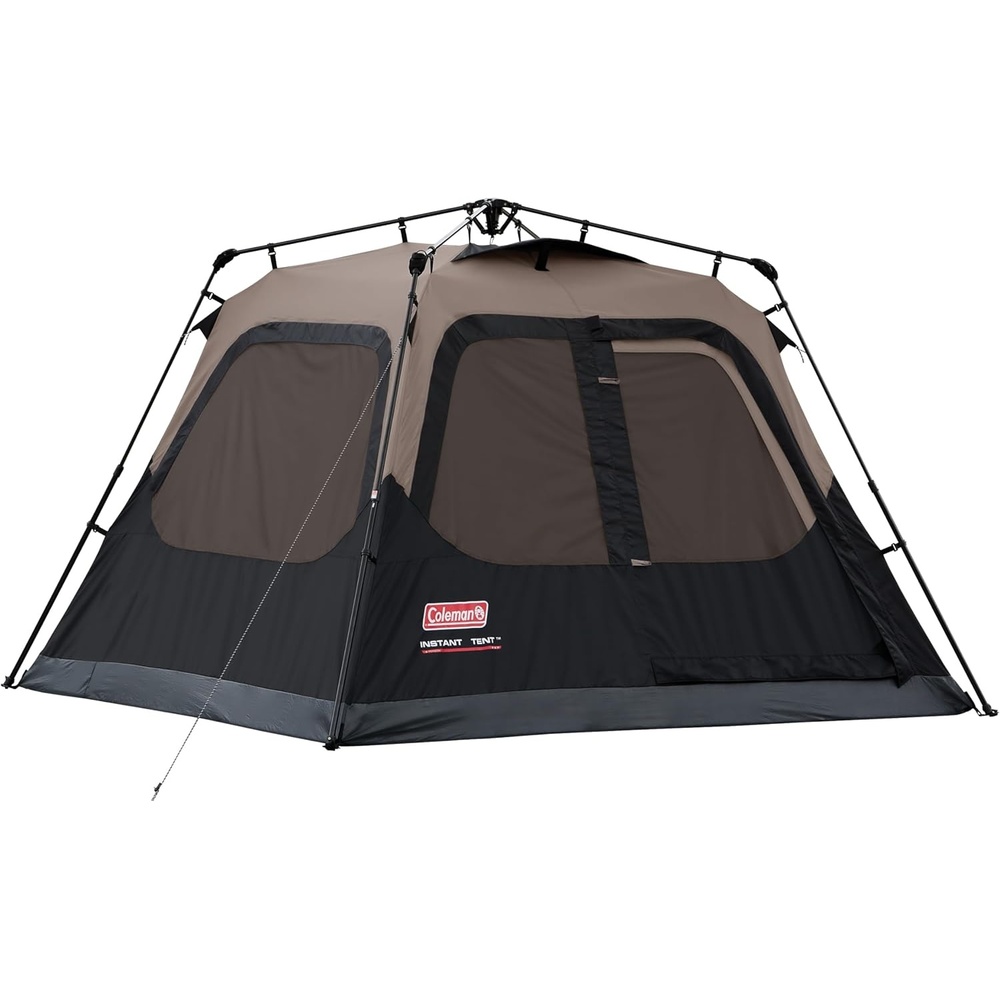 image:imageColeman 46810 Person Instant Camping Tent with 1Minute Setup Large Family Tent with PreAttached Poles Air Vent ampamp Carry Bag Sets Up in About 60 SecondsPFASFree