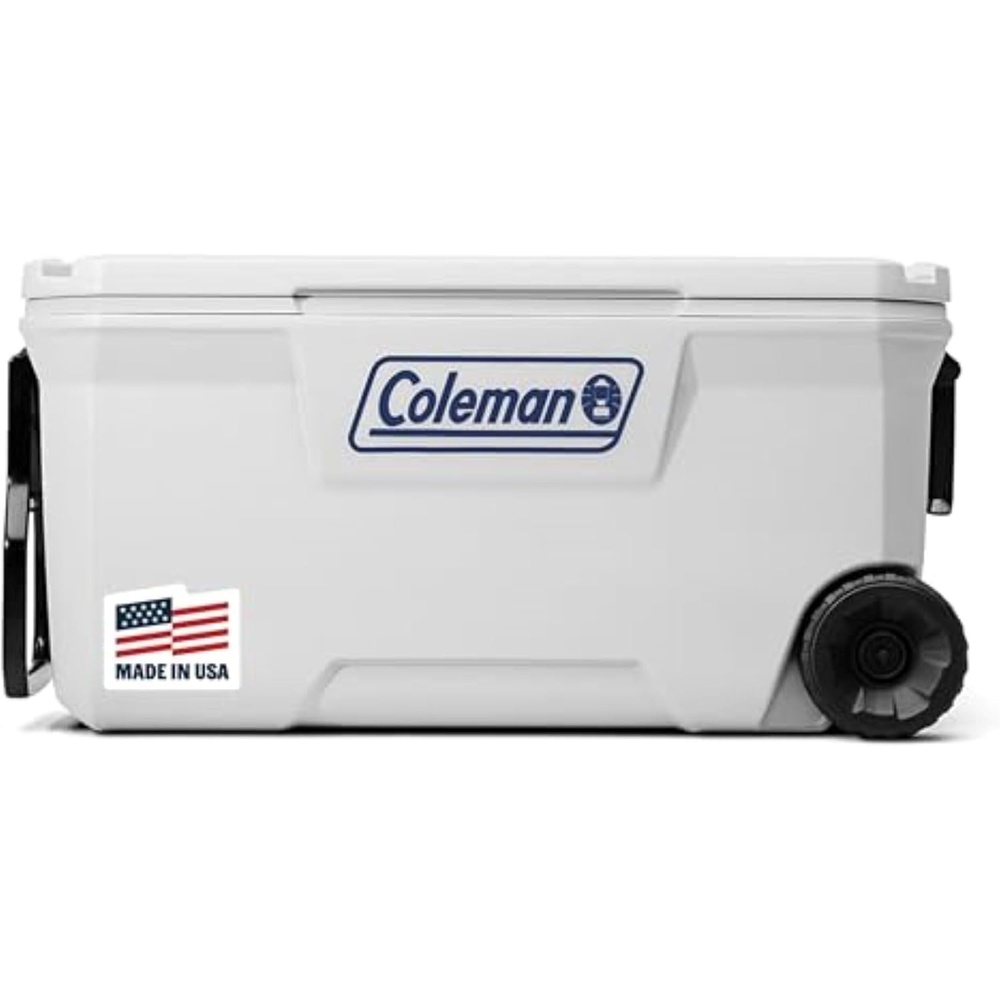 image:imageColeman Marine Cooler with Fully Insulated UV Guard Lid ampamp Body Keeps Ice for 3 Days Great for Boating ampamp Fishing 52qt100qt Wheeled120qt Options100qt Wheeled