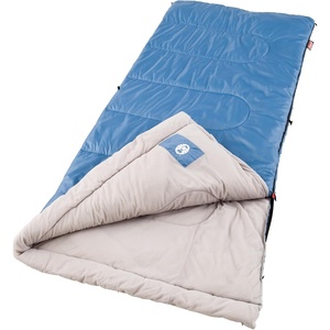 Coleman Sun Ridge 40°F Cool-Weather Sleeping Bag, Lightweight Adult Sleeping Bag with Soft Trim & Draft Tube, Machine Washable(Pfas-free)